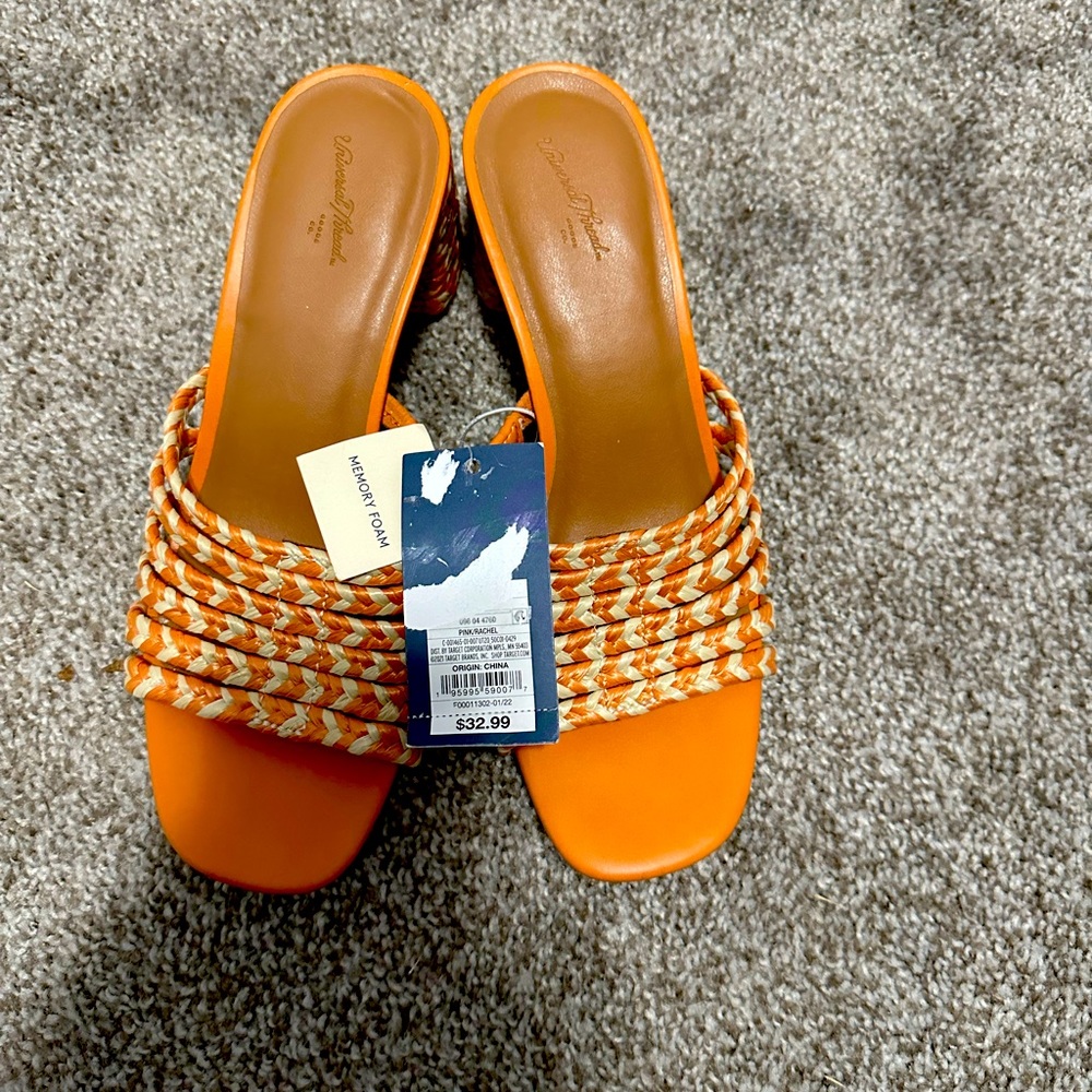 Universal Thread orange and white sandal